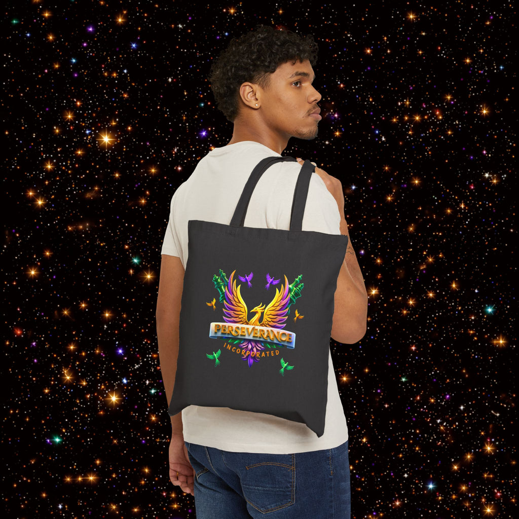 Perseverance Phoenix Cotton Tote — "Will Your Dreams Into Fruition" Inspirational Canvas Bag