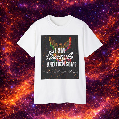 I Am Enough Graphic Phoenix Tee — Inspirational Self-Love Shirt