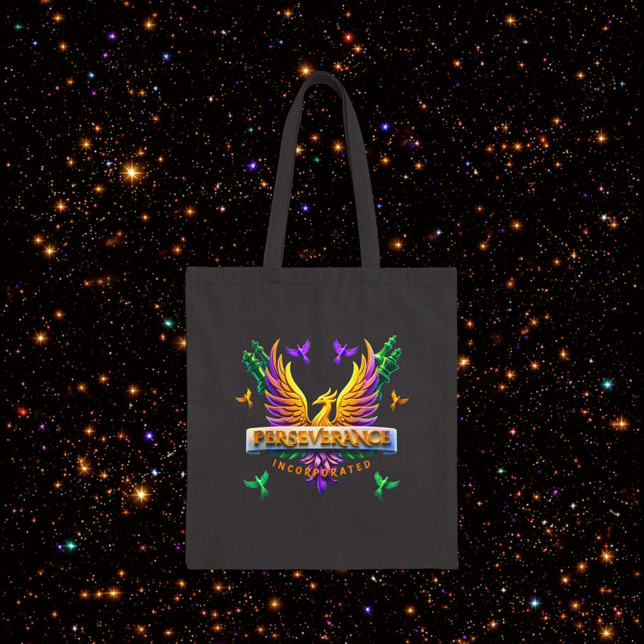 Perseverance Phoenix Cotton Tote — "Will Your Dreams Into Fruition" Inspirational Canvas Bag