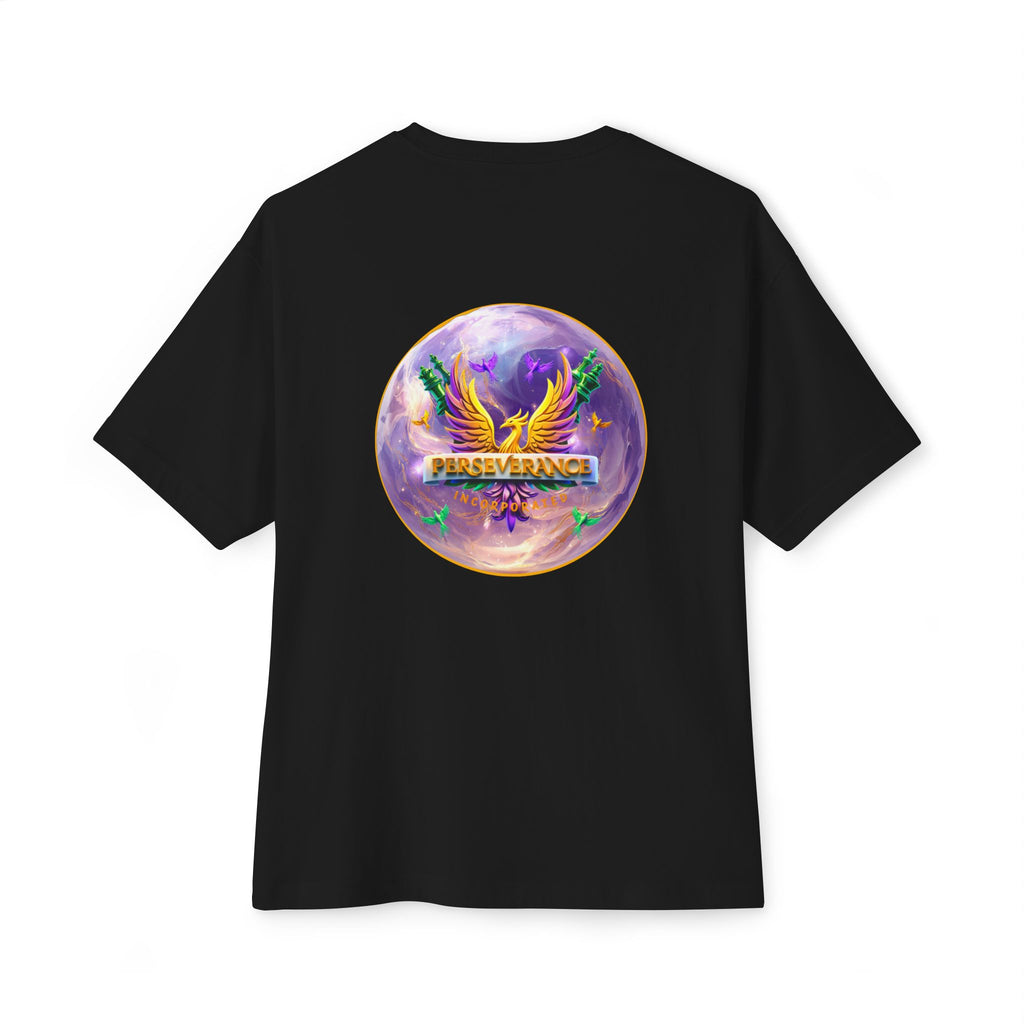 Perseverance Inc. - Different Voices, Same Message - Summit of The Nine Unisex Oversized Boxy Tee