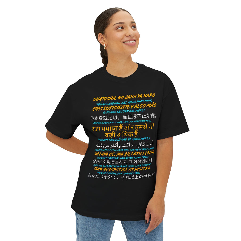 Perseverance Inc. - Different Voices, Same Message - Summit of The Nine Unisex Oversized Boxy Tee