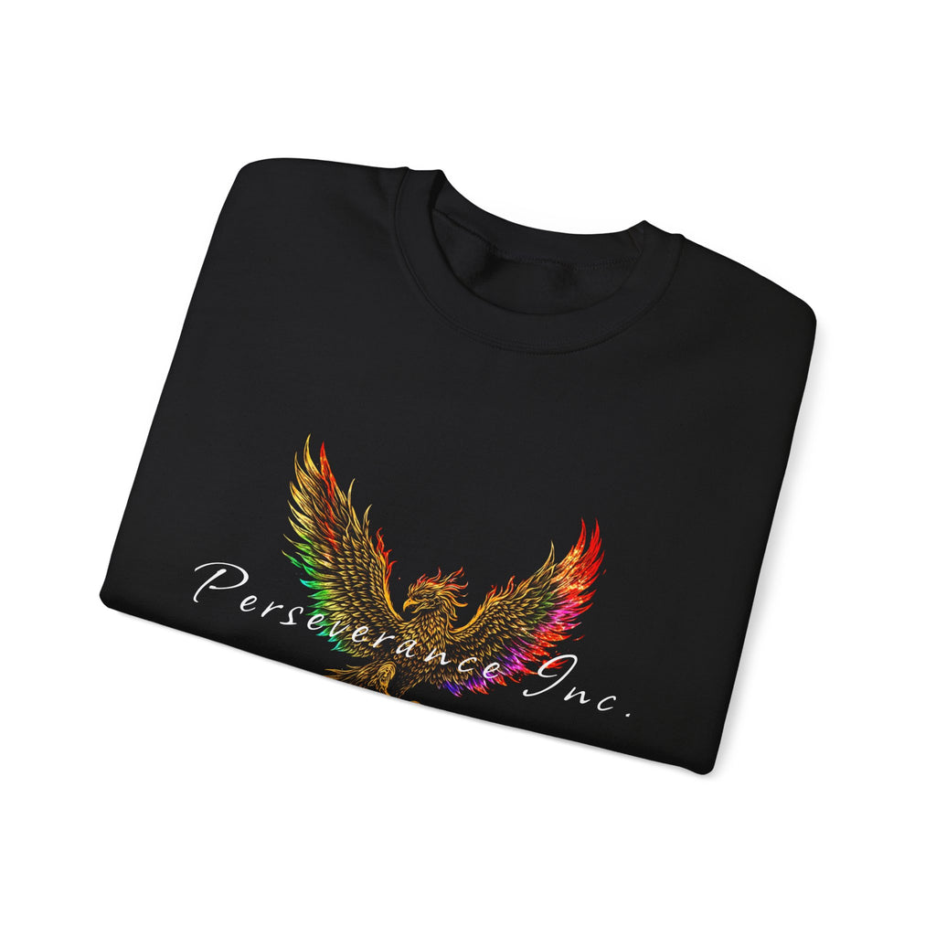 Phoenix Crewneck Sweatshirt — Colorful Phoenix "Perseverance One" Graphic