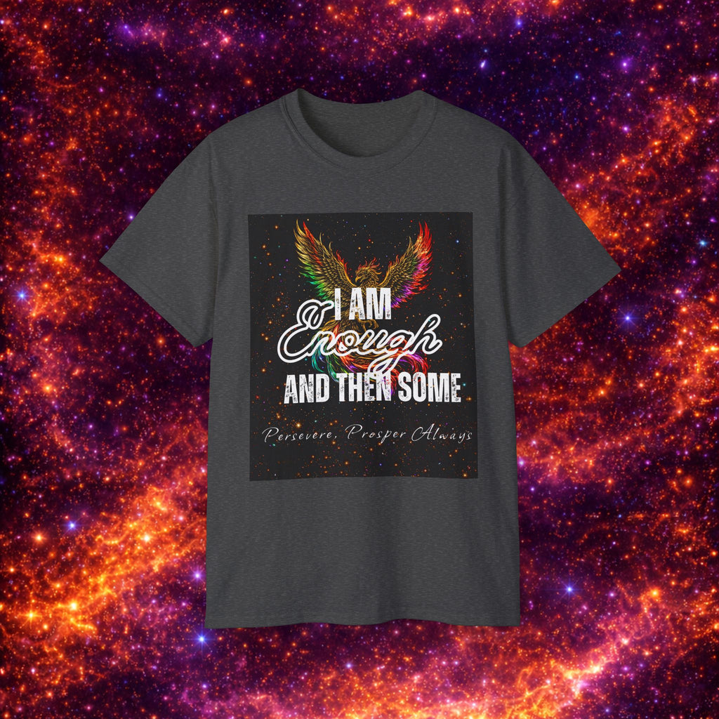 I Am Enough Graphic Phoenix Tee — Inspirational Self-Love Shirt