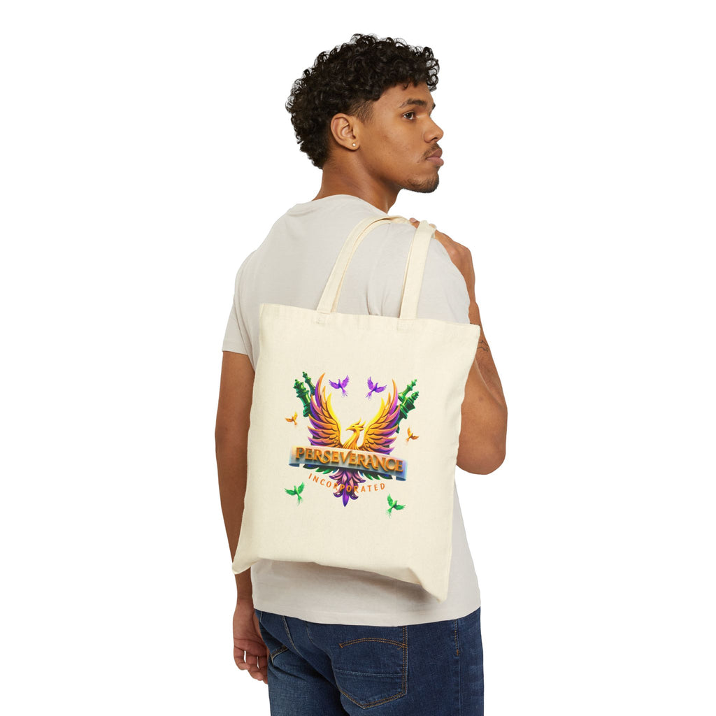 Perseverance Phoenix Cotton Tote — "You Are Enough and Then Some" Inspirational Canvas Bag