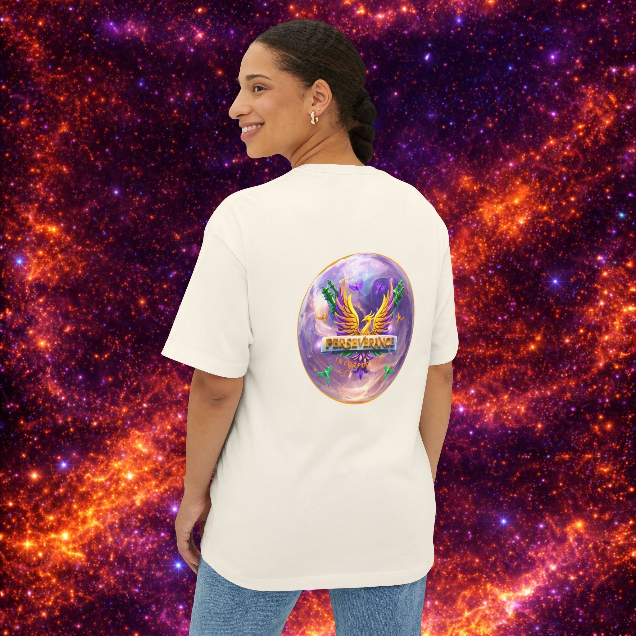 Perseverance Inc. - Different Voices, Same Message - Seven Councils Unisex Oversized Boxy Tee