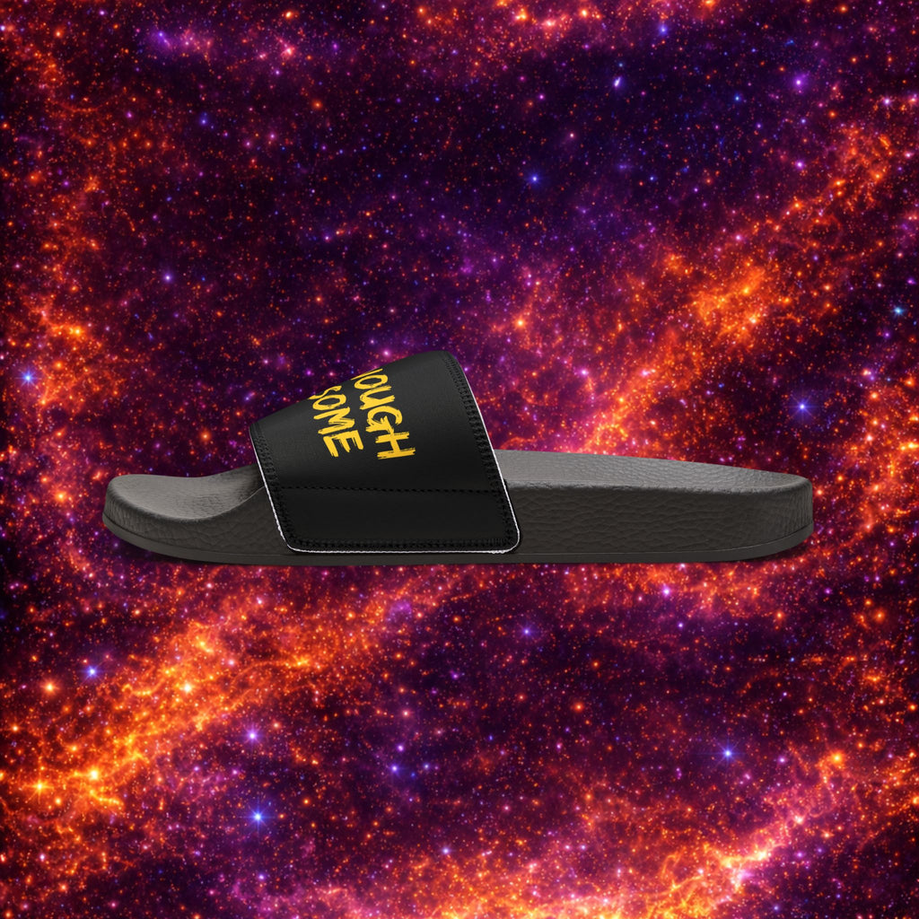 Power Slides - Yellow Shine - Men's Removable-Strap Slide Sandals — Customizable Comfort Slides