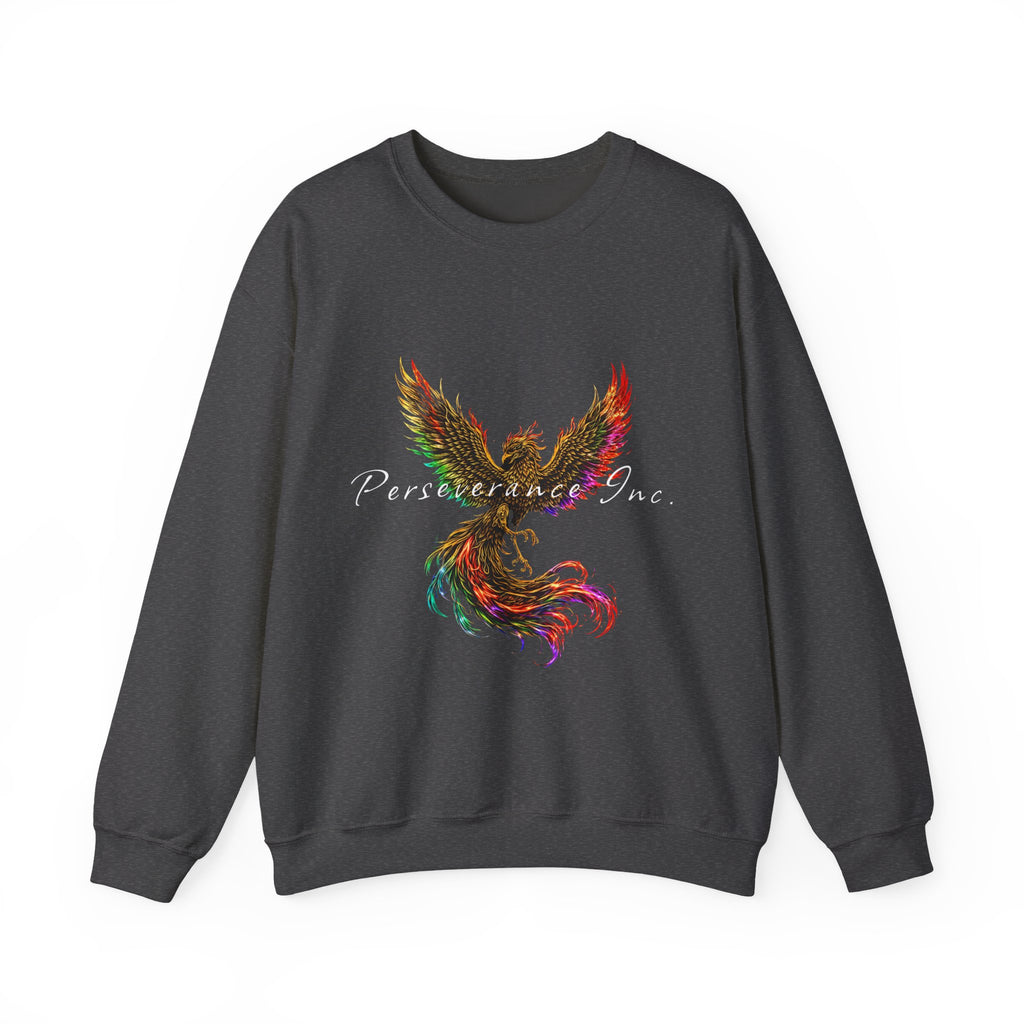 Phoenix Crewneck Sweatshirt — Colorful Phoenix "Perseverance One" Graphic