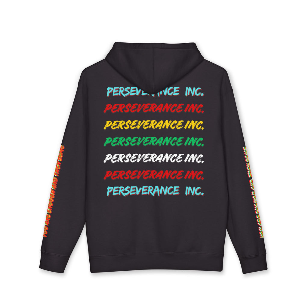 Mutual Respect Perseverance Inc. Galaxy Hoodie — Handshake Cosmic Graphic Sweatshirt